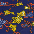 Colorful floral pattern on a dark blue background