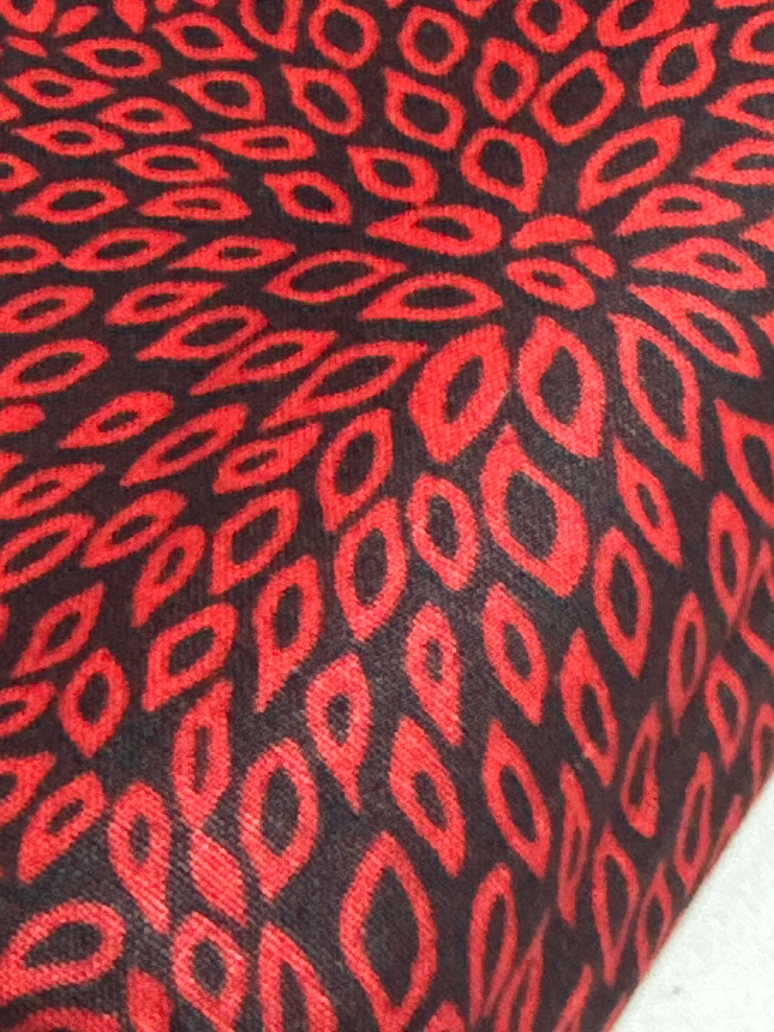 Fortune Red & Black Ankara Fabric | High Quality Cotton Print sold by the yard