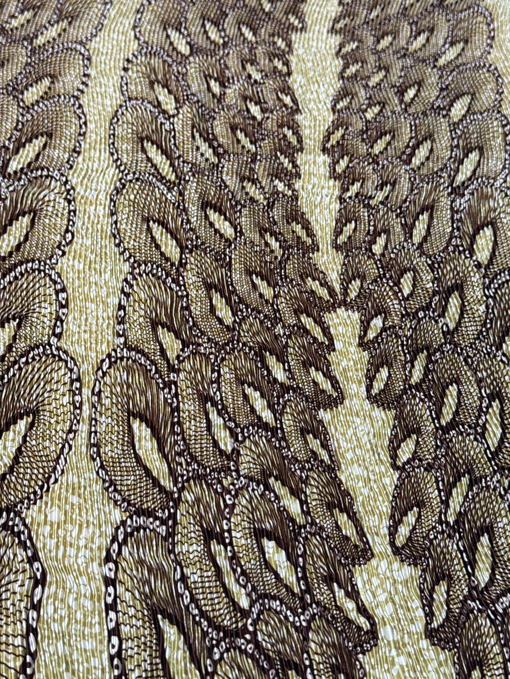 Wavelon Pleated Printed Silk & Chiffon Fabrics Combo