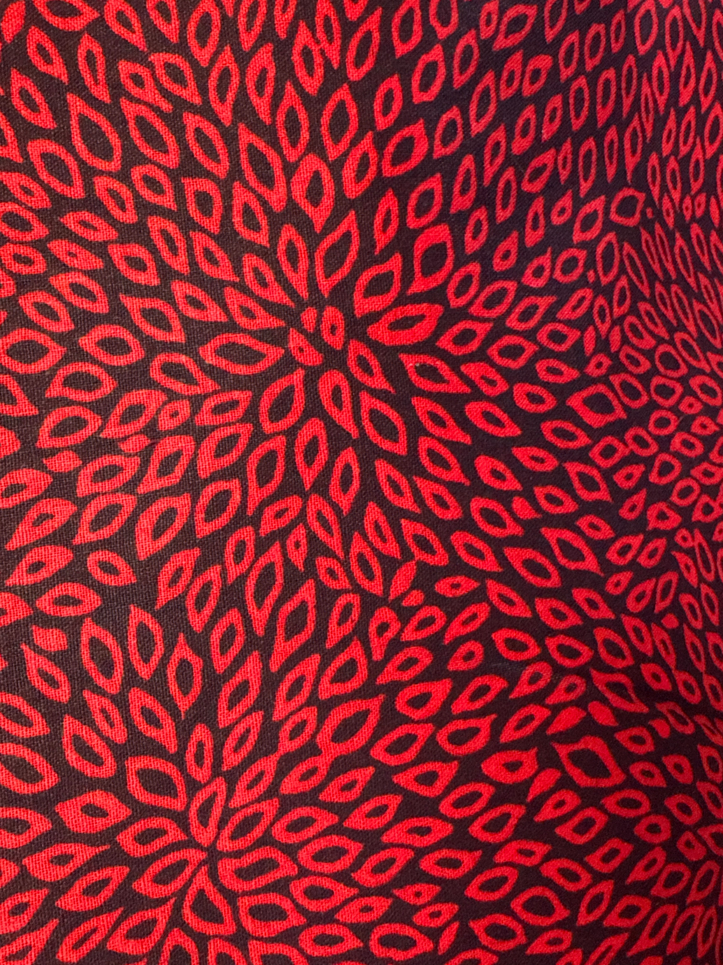 Fortune Red & Black Ankara Fabric | High Quality Cotton Print sold by the yard