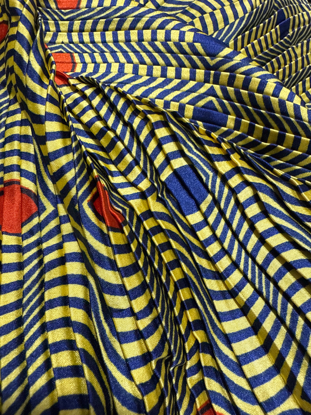 Pleated Premium Printed Silk & Chiffon Fabrics Set