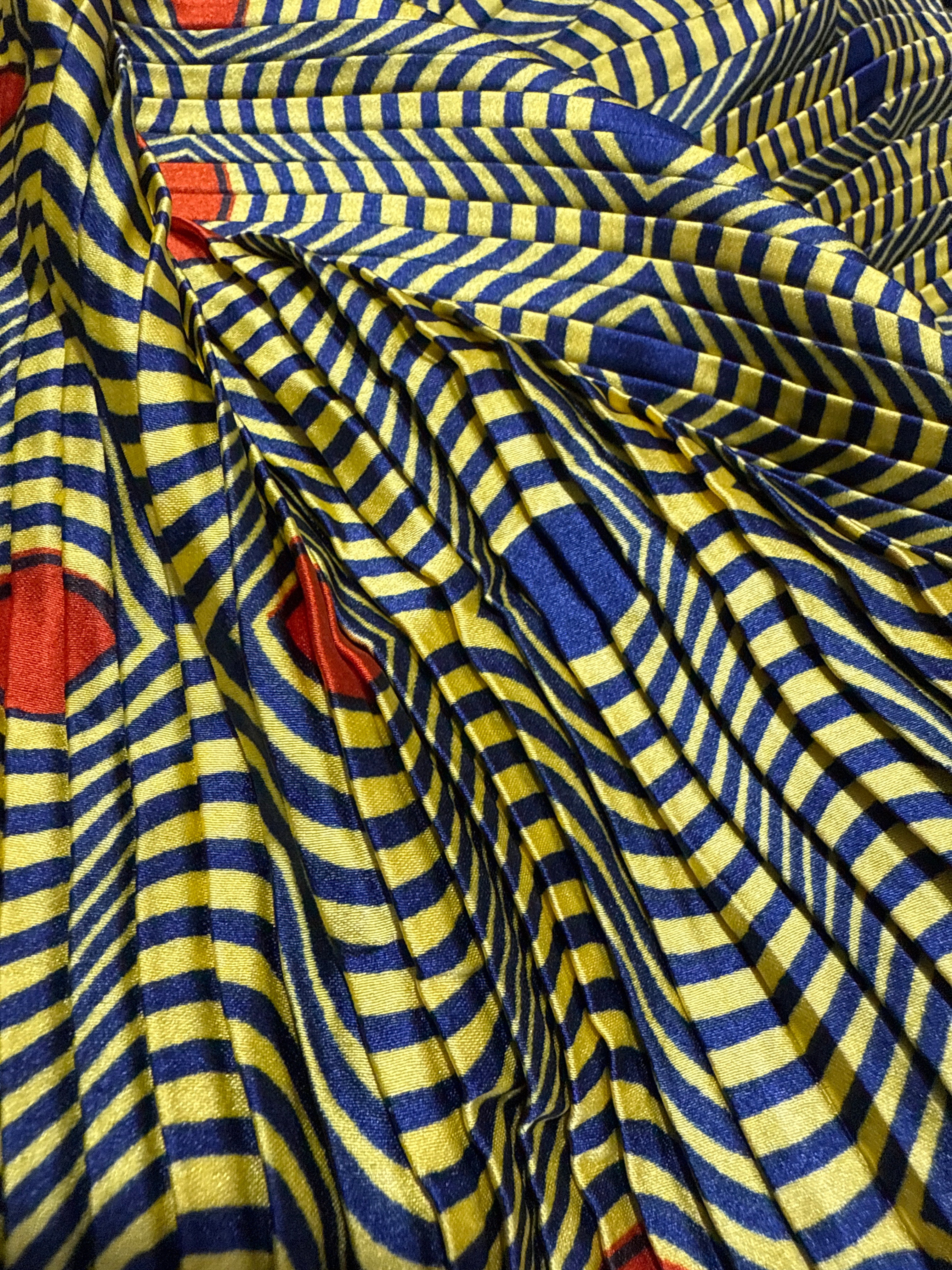 Pleated Premium Printed Silk & Chiffon Fabrics Set