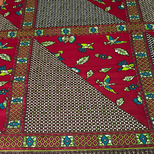 Decorative fabric with intricate patterns and colors