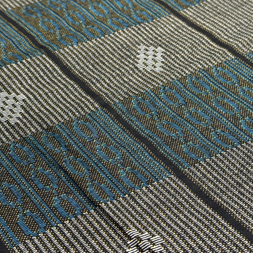 Close-up of a textured fabric with a patterned design.