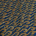 Gold chain pattern on a blue background