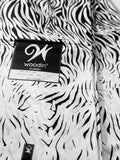 Afrik Woodin Black & White African Print – 100% Cotton sold by the yard