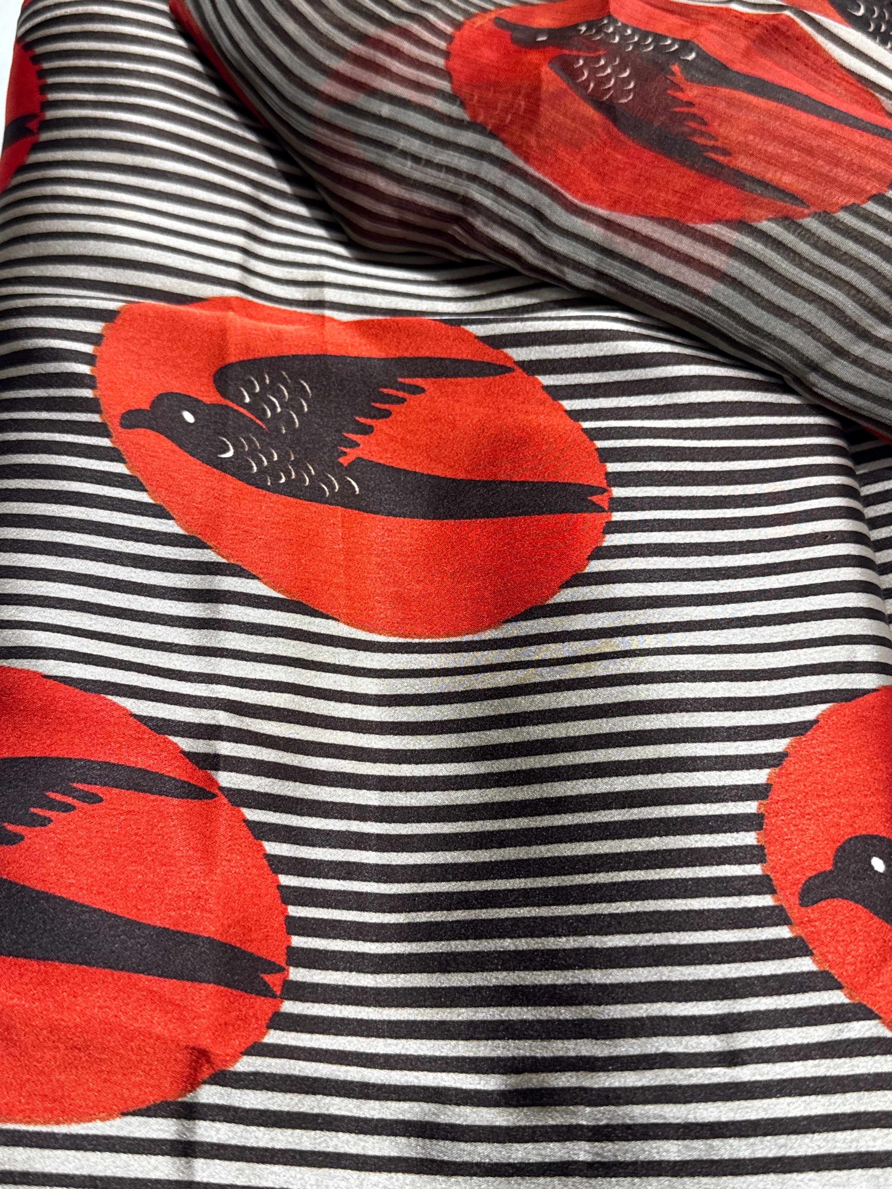 Premium Printed Silk & Chiffon Fabrics Set