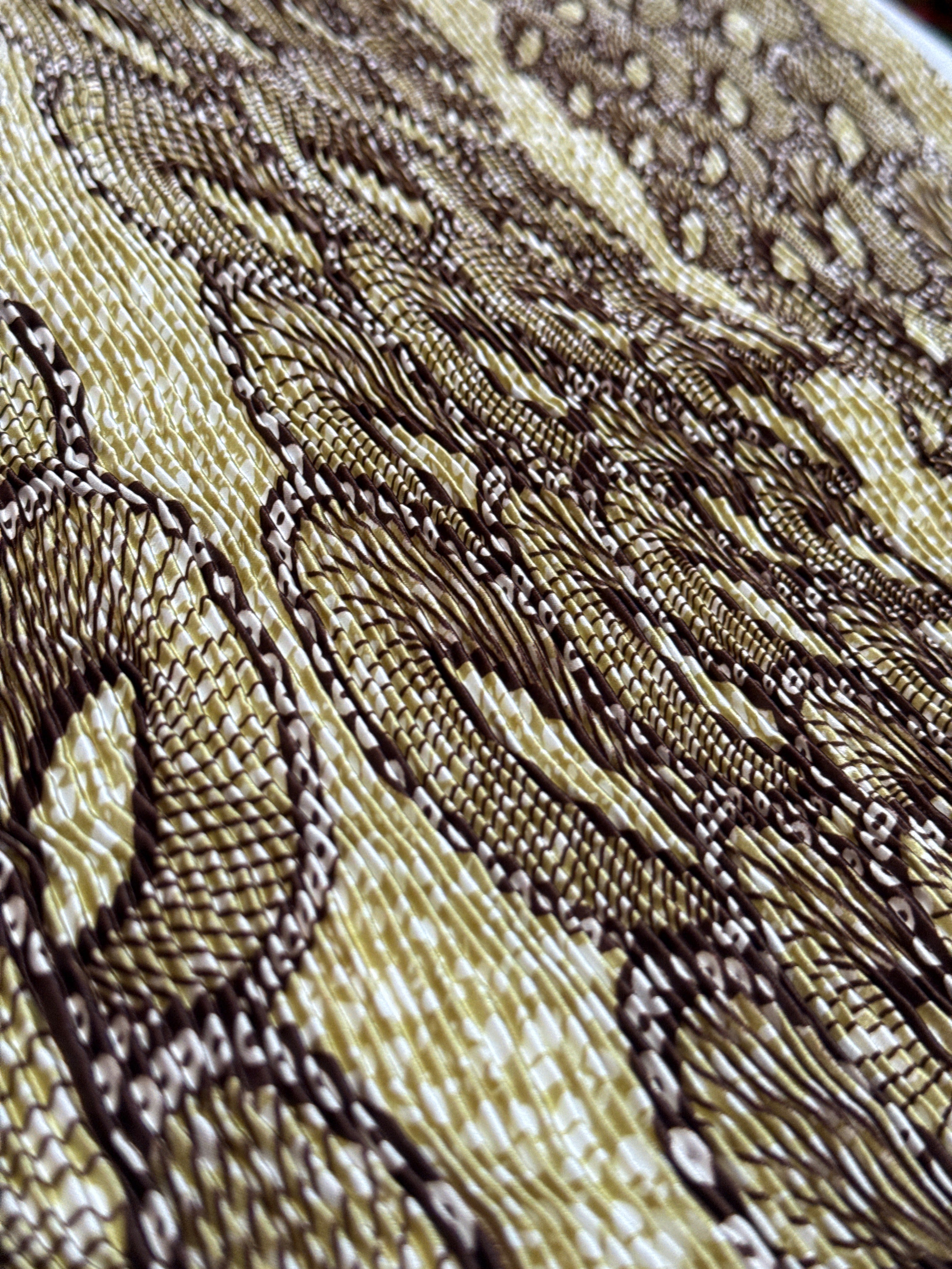 Wavelon Pleated Printed Silk & Chiffon Fabrics Combo