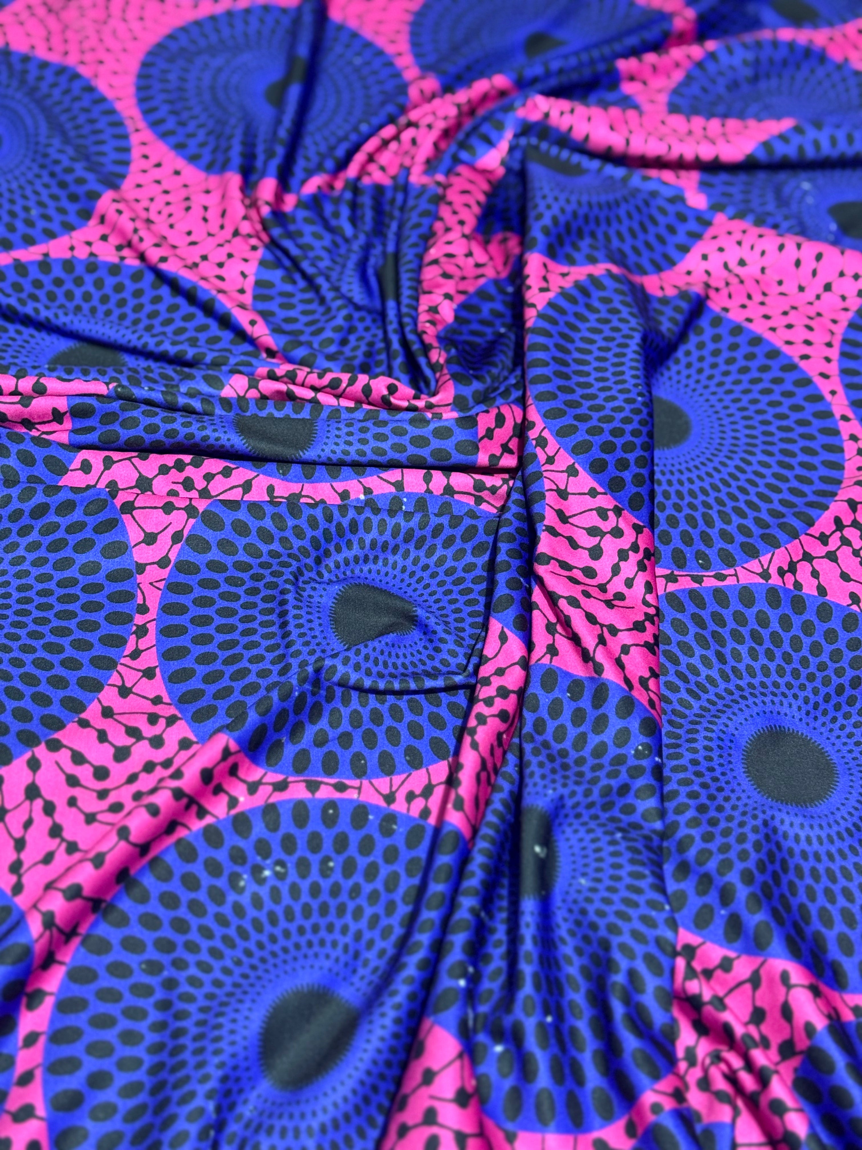Stretch Lycra & Chiffon Fabric Combo – 2 Yards Stretch + 2 Yards Chiffon