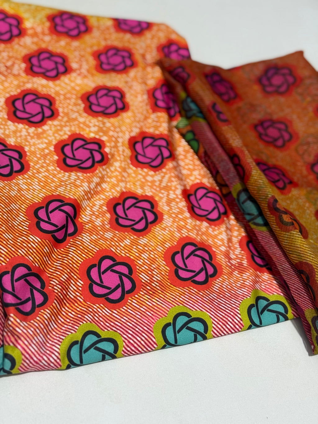 Stretch Lycra & Chiffon Fabric Combo – 4 Yards Stretch + 2 Yards Chiffon
