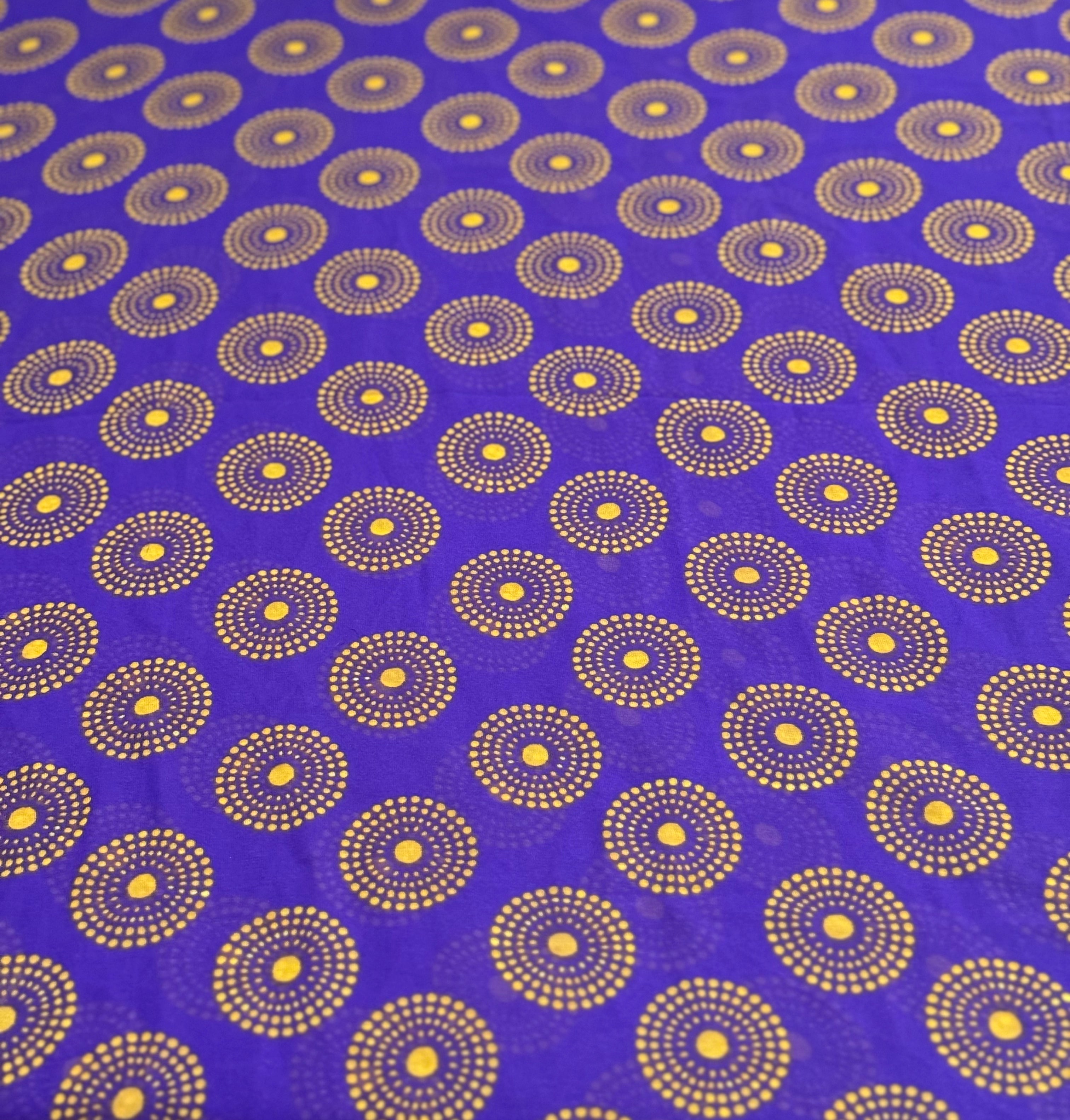 Firabella Pleated Premium Printed Silk & Chiffon Fabrics Combo