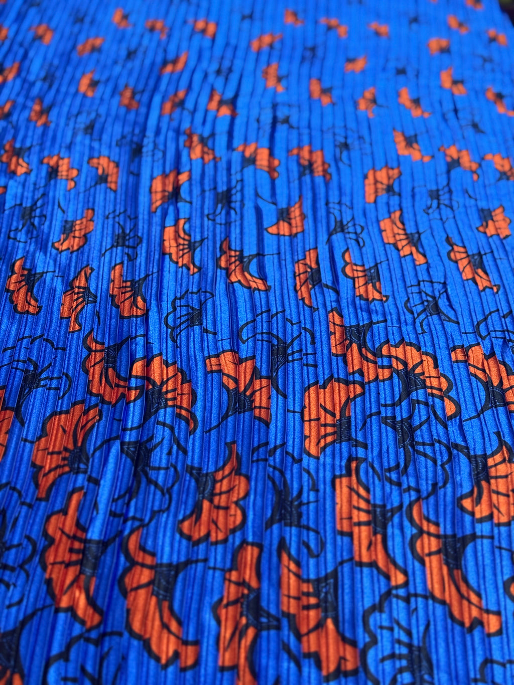 Pleated Silk & Chiffon Bundle – 4 Silk + 2 Yards Chiffon