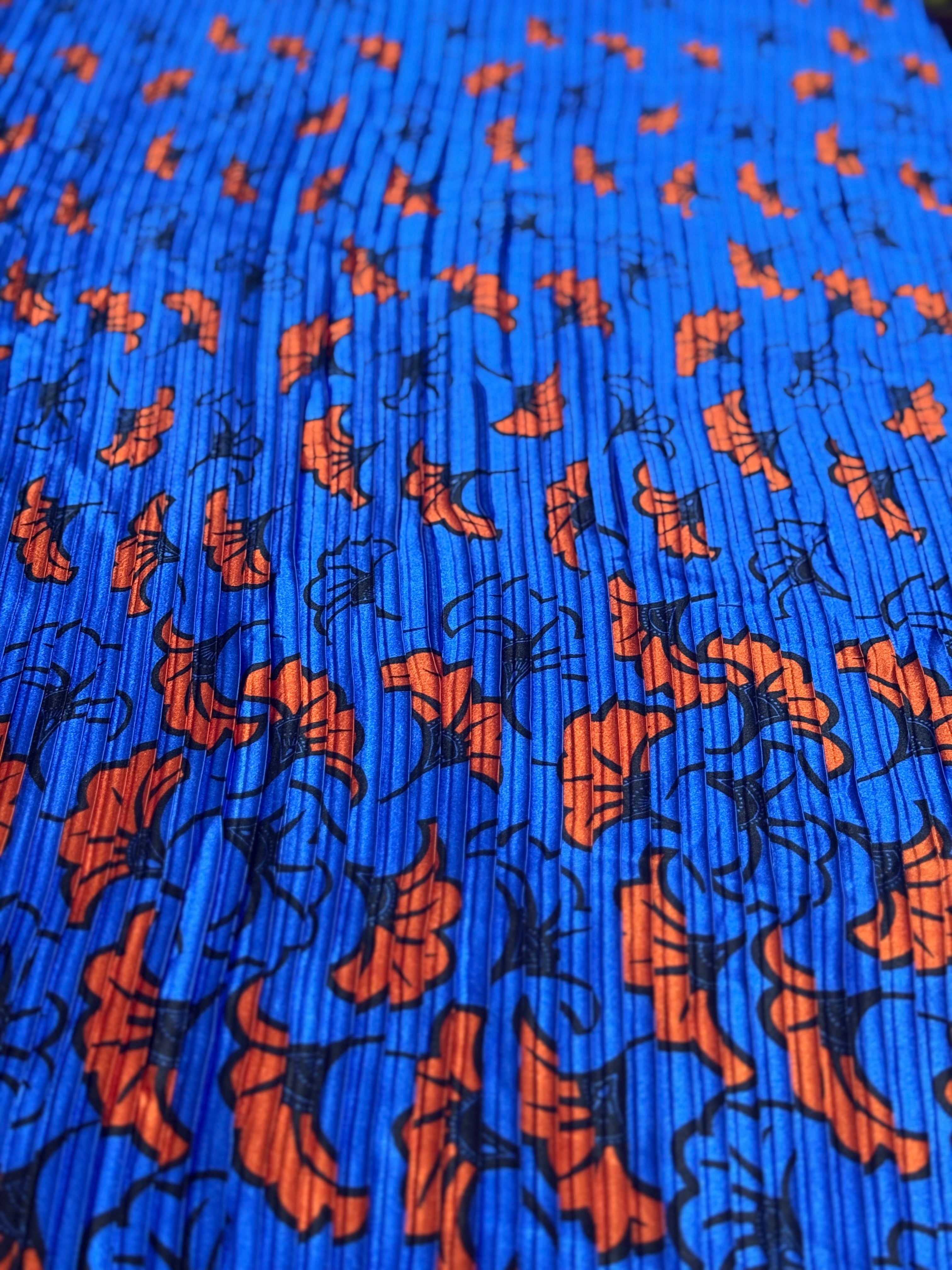 Pleated Silk & Chiffon Bundle – 4 Silk + 2 Yards Chiffon