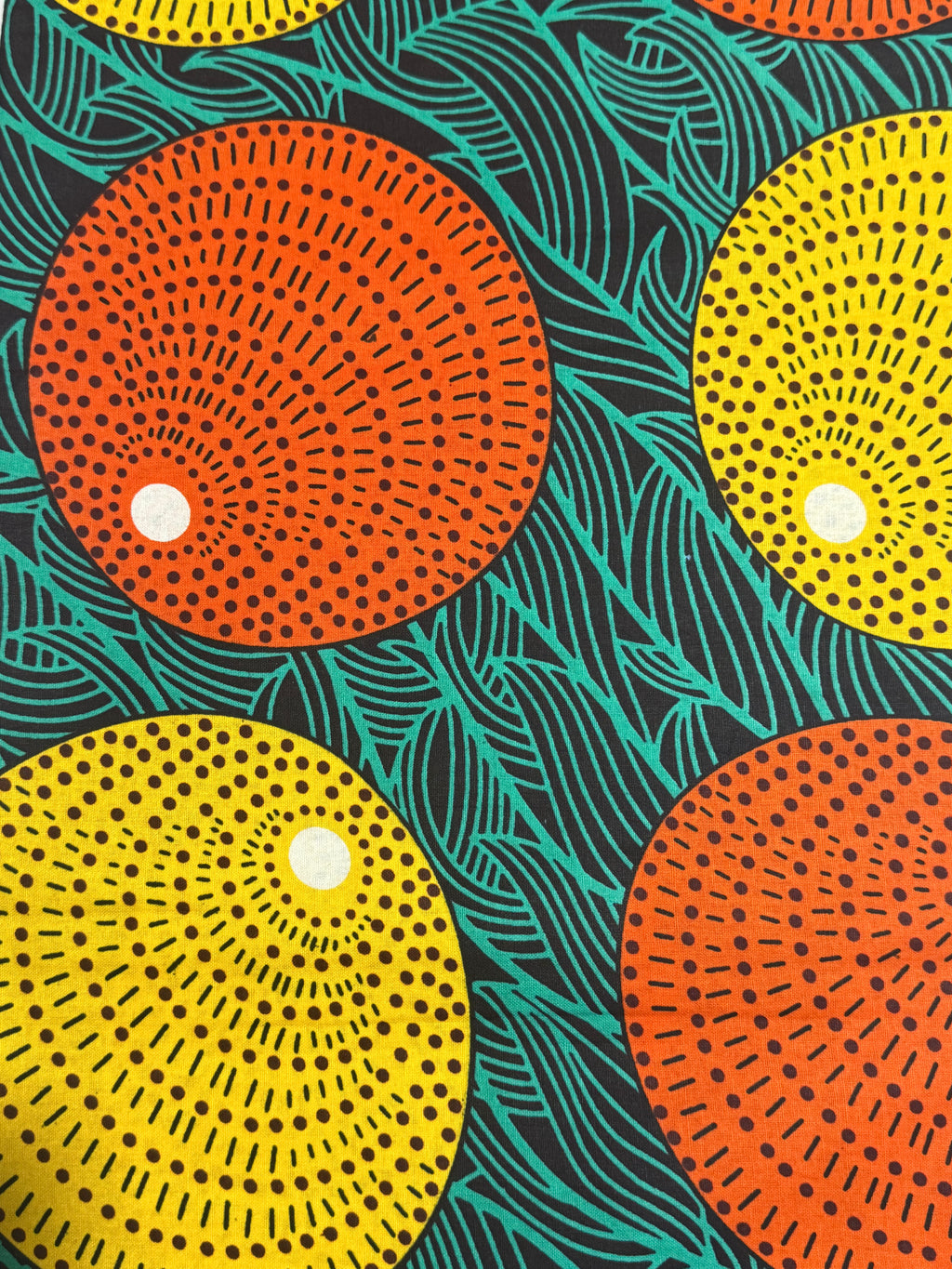 Kandi Gold Ankara Fabric | High Quality Cotton Print sold by the yard