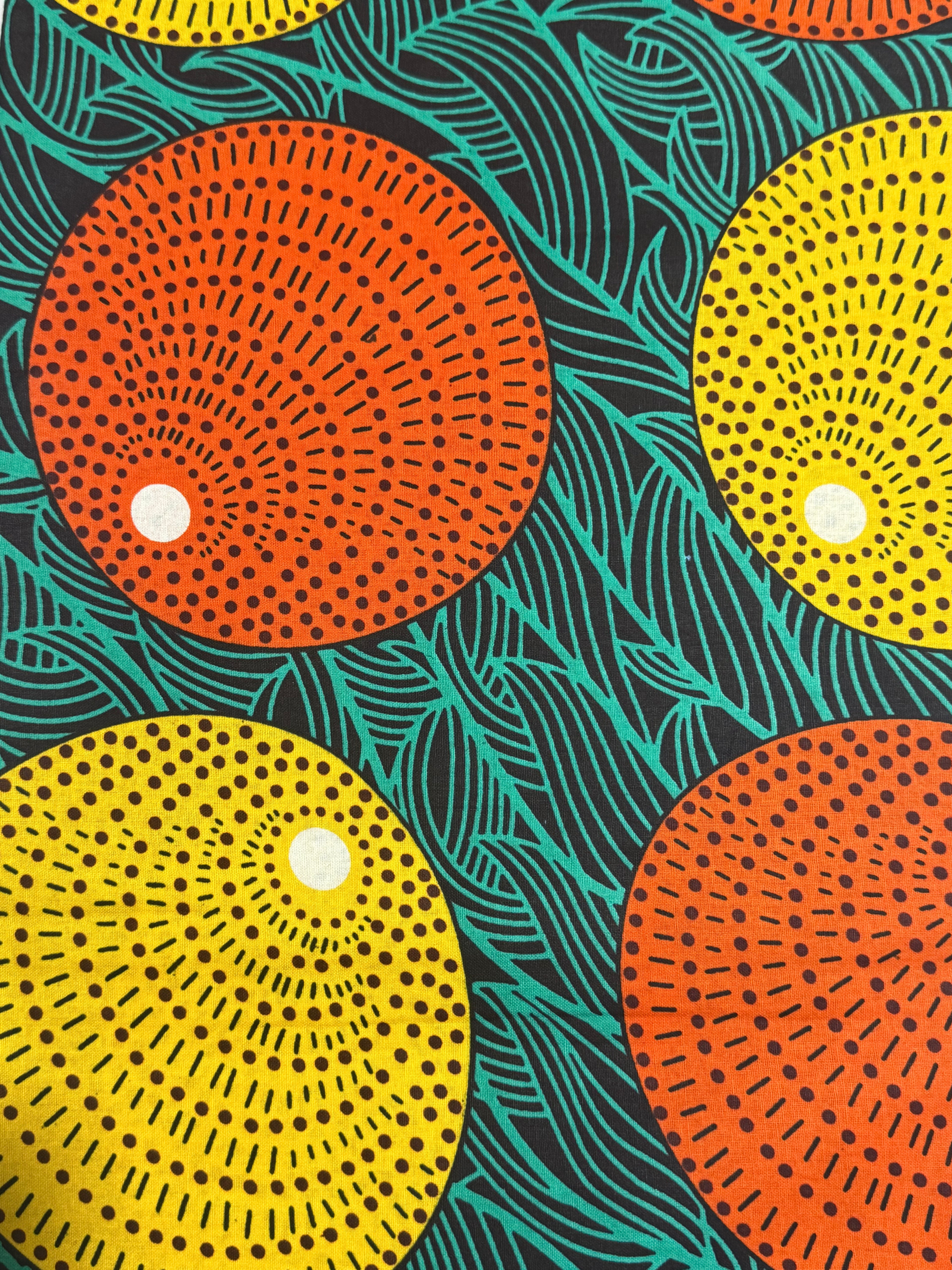 Kandi Gold Ankara Fabric | High Quality Cotton Print sold by the yard