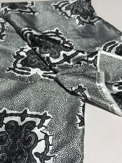 Black and white patterned fabric with 'Vivienne Westwood' branding.